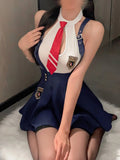 Japanese student costume set kneeling pose - sexy cosplay - SpicyAccessoires