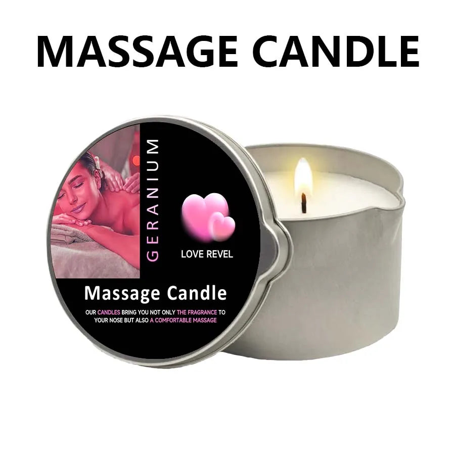 Geranium Massage Candle - Essential Oil - SpicyAccessoires