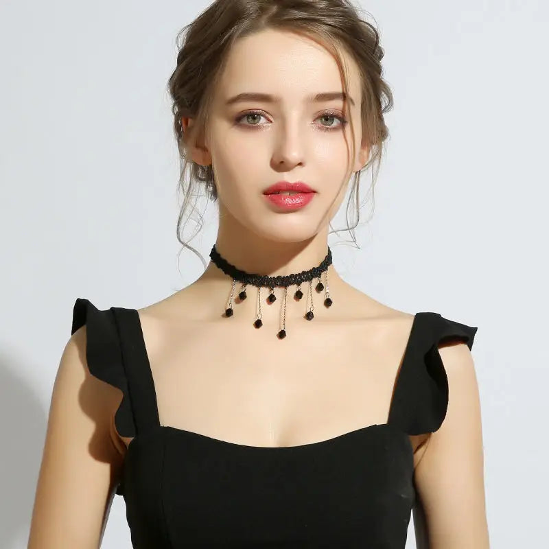 Velvet Lace Choker Necklace | Gothic Boudoir Jewelry | 23 Styles
