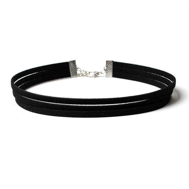 Style 20 - Velvet Lace Choker Necklace - Gothic Boudoir Jewelry - Women's Black Velvet Necklace
