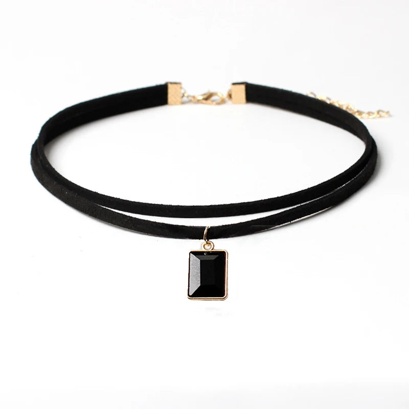 Style 7 - Velvet Lace Choker Necklace - Gothic Boudoir Jewelry - Women's Black Velvet Necklace