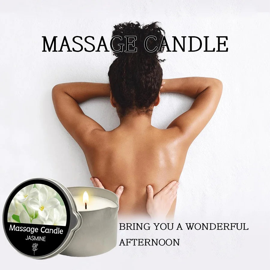 Massage Candle Gift Set - Sensual Boudoir Essential Oil Candle - SpicyAccessoires