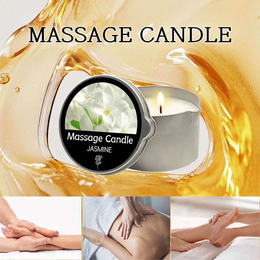 Jasmine Massage Candle - Melts into Warm Massage Oil - SpicyAccessoires