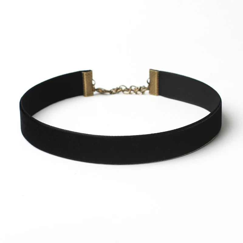Style 13 - Velvet Lace Choker Necklace - Gothic Boudoir Jewelry - Women's Black Velvet Necklace