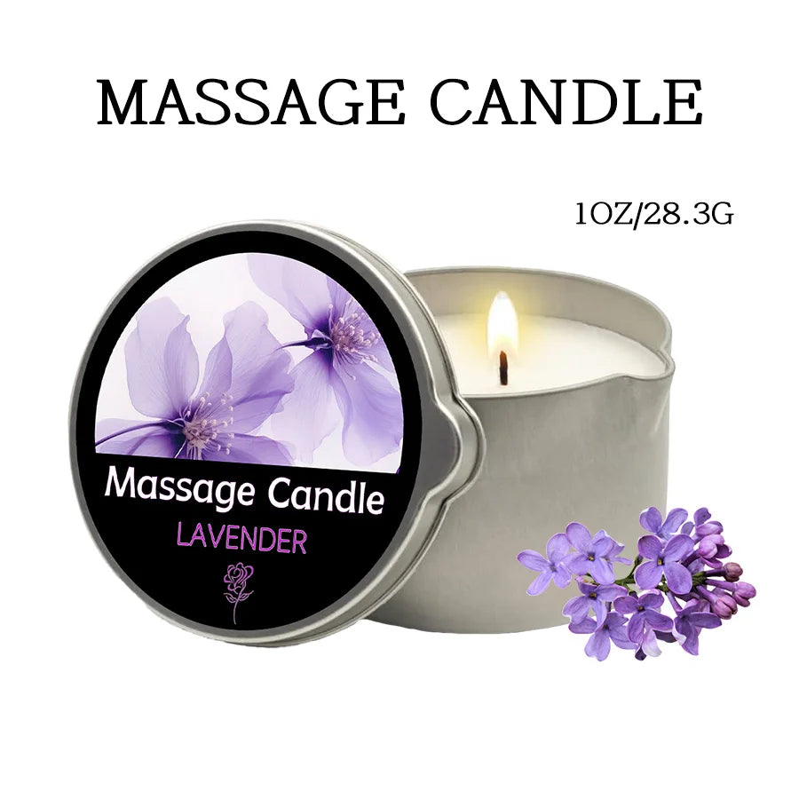 Lavender Massage Candle 1oz - Essential Oil - SpicyAccessoires