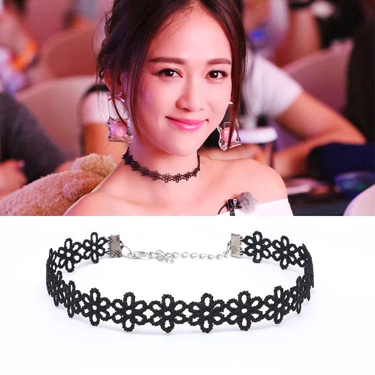Style 5 - Velvet Lace Choker Necklace - Gothic Boudoir Jewelry - Women's Black Velvet Necklace