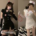 Devil nurse costume black and white versions - halloween roleplay - SpicyAccessoires