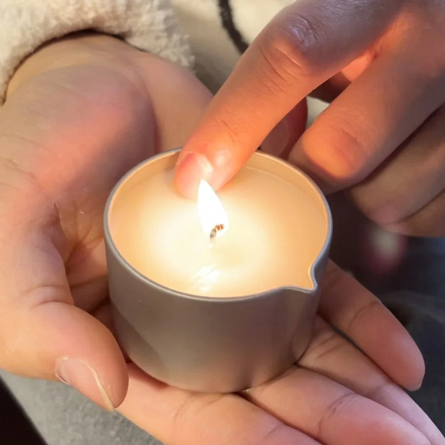 Massage Candle - Warm Flame Close-Up - SpicyAccessoires