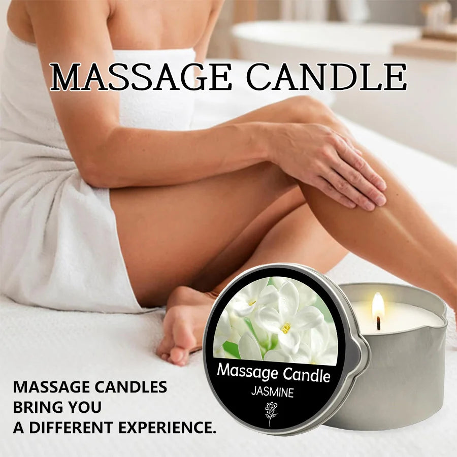 Jasmine Massage Candle - Sensual Self-Care Ritual - SpicyAccessoires