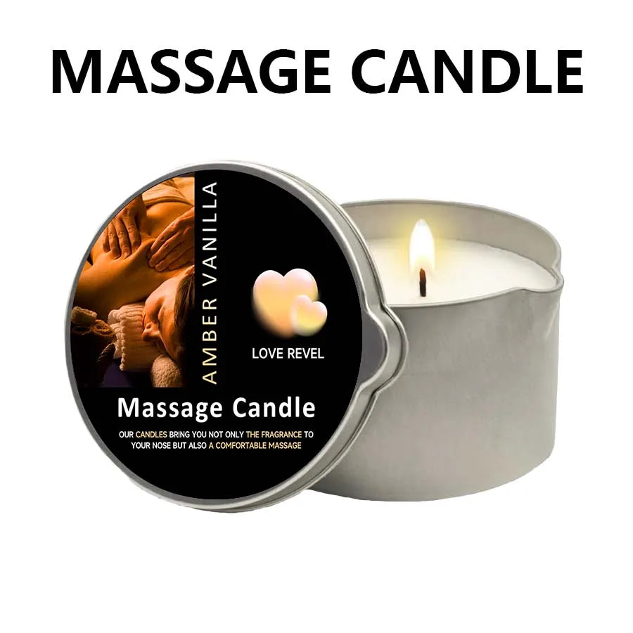 Amber Vanilla Massage Candle - Essential Oil - SpicyAccessoires
