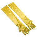 Luxury satin long gloves yellow pair - evening accessory - SpicyAccessoires