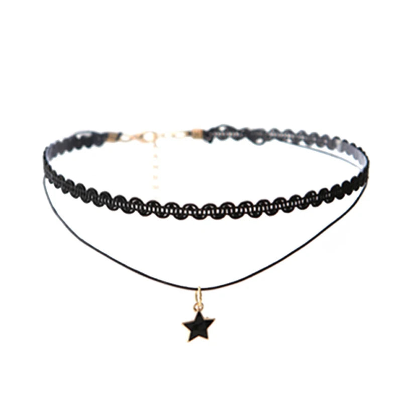 Style 16 - Velvet Lace Choker Necklace - Gothic Boudoir Jewelry - Women's Black Velvet Necklace